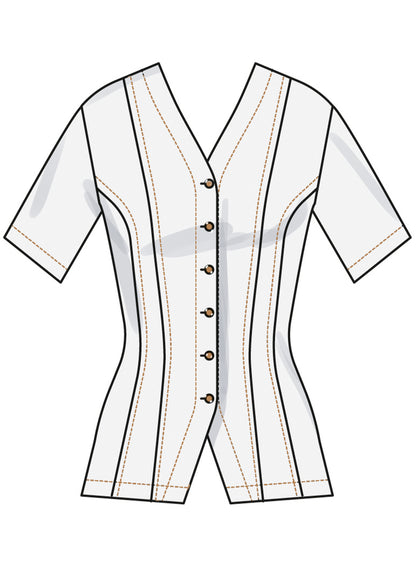 Simplicity S3102 sewing pattern envelope showing tops and waistcoats
