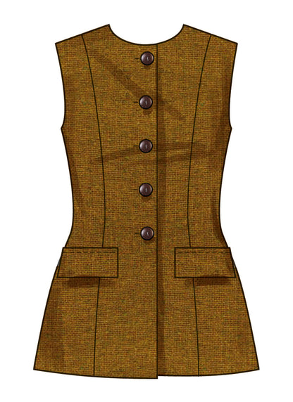Simplicity S3108 pattern envelope showing women in button front casual wear