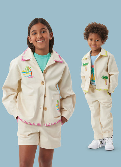 Simplicity S3113 pattern envelope showing girls in casual outfits