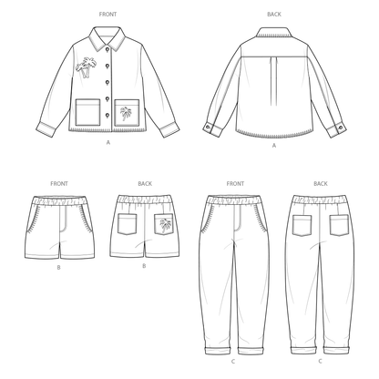 Simplicity S3113 pattern envelope showing girls in casual outfits