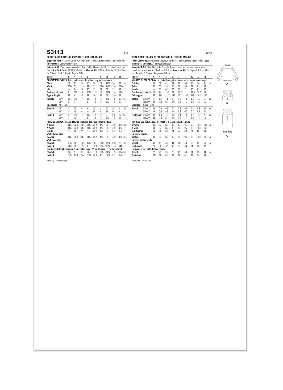 Simplicity S3113 pattern envelope showing girls in casual outfits