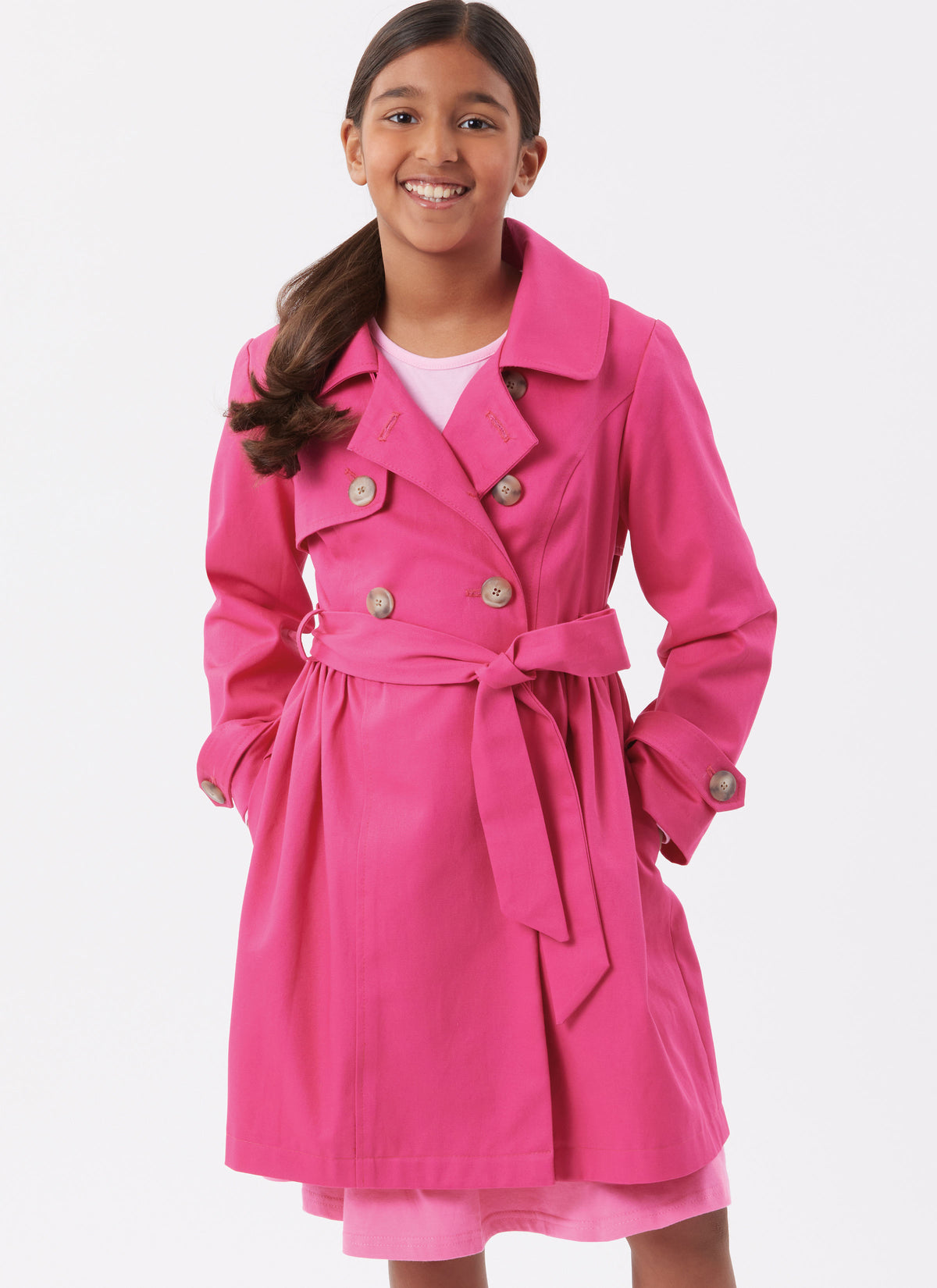 Simplicity S3114 pattern envelope showing girls wearing jackets and coats