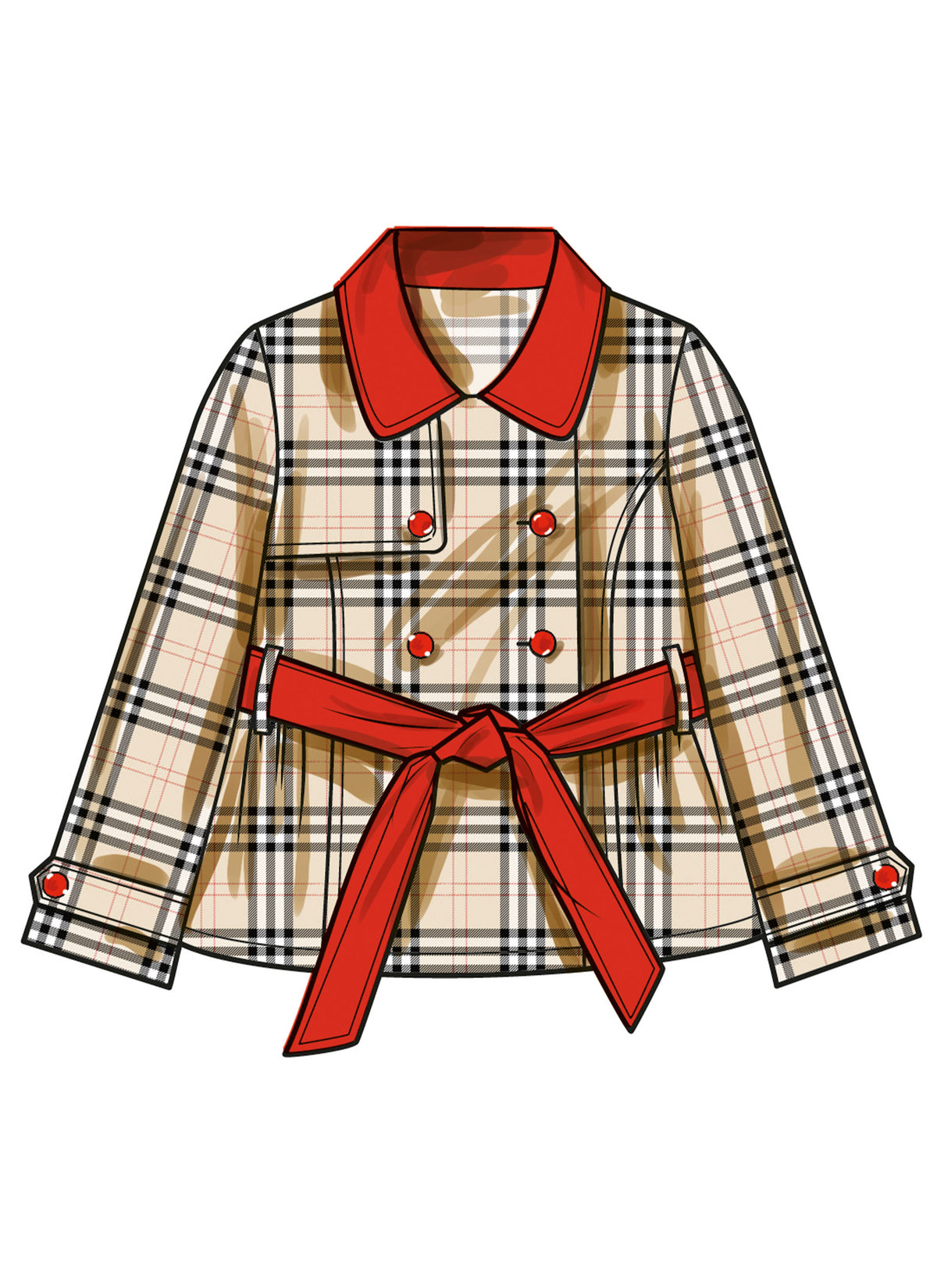 Simplicity S3114 pattern envelope showing girls wearing jackets and coats