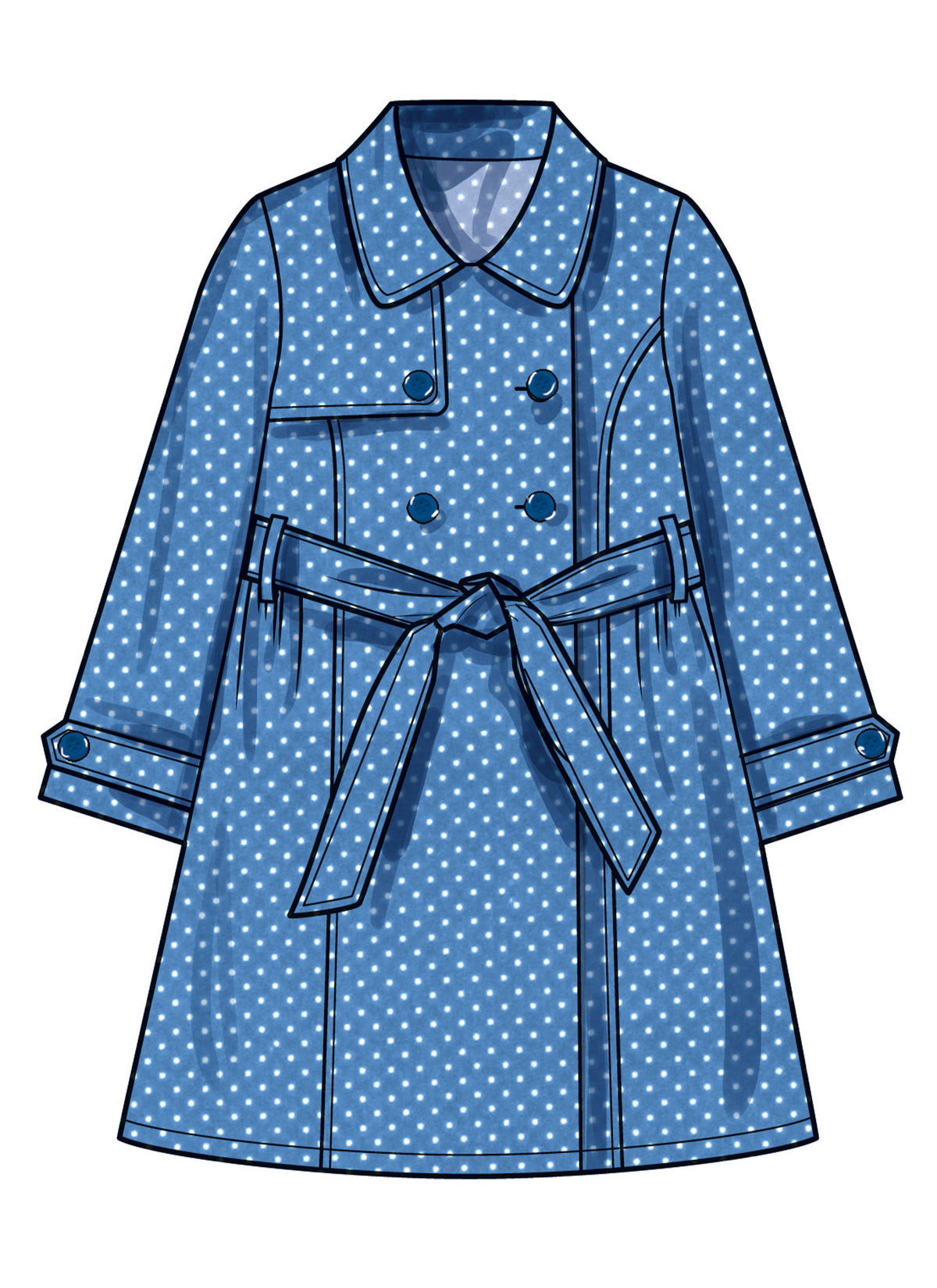 Simplicity S3114 pattern envelope showing girls wearing jackets and coats