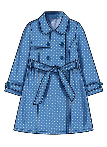 Simplicity S3114 pattern envelope showing girls wearing jackets and coats