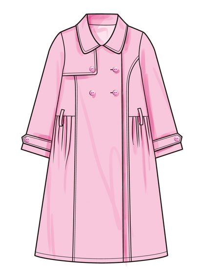 Simplicity S3114 pattern envelope showing girls wearing jackets and coats