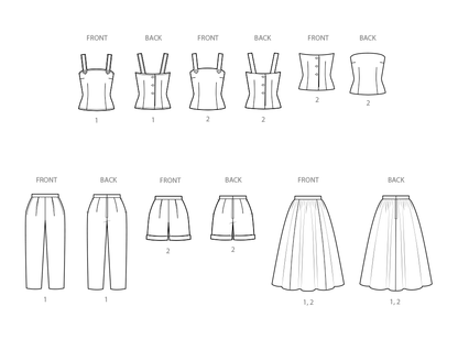 Simplicity S3115 pattern envelope showing women in 1950s style playsuits and skirt