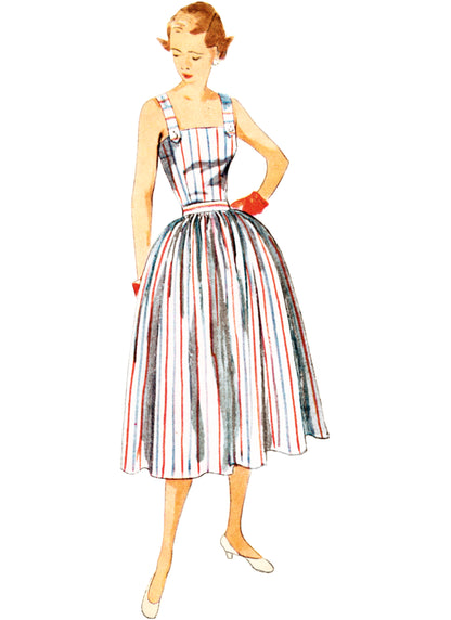 Simplicity S3115 pattern envelope showing women in 1950s style playsuits and skirt