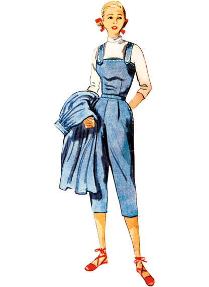 Simplicity S3115 pattern envelope showing women in 1950s style playsuits and skirt