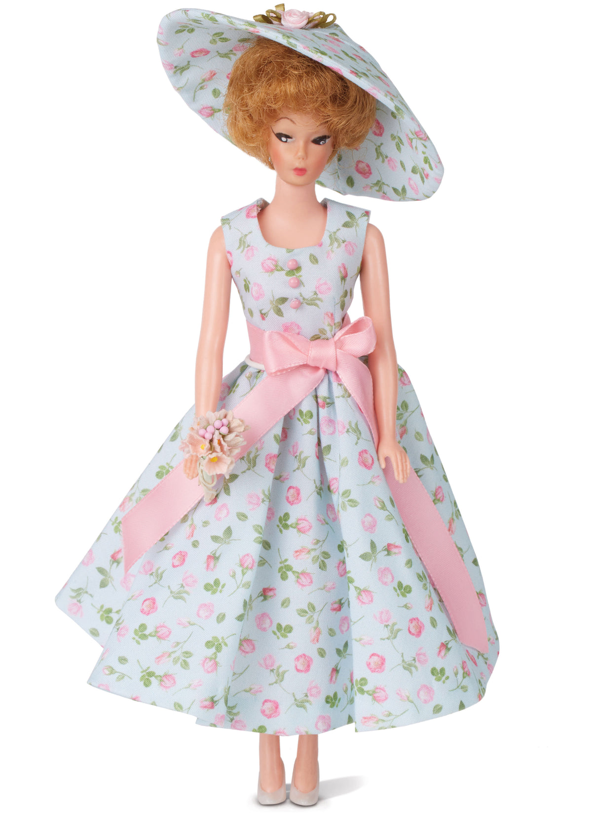 Simplicity S3124 pattern envelope showing doll clothes in 1950s style