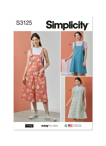 Simplicity S3125 pattern envelope showing women in fitted knit tops