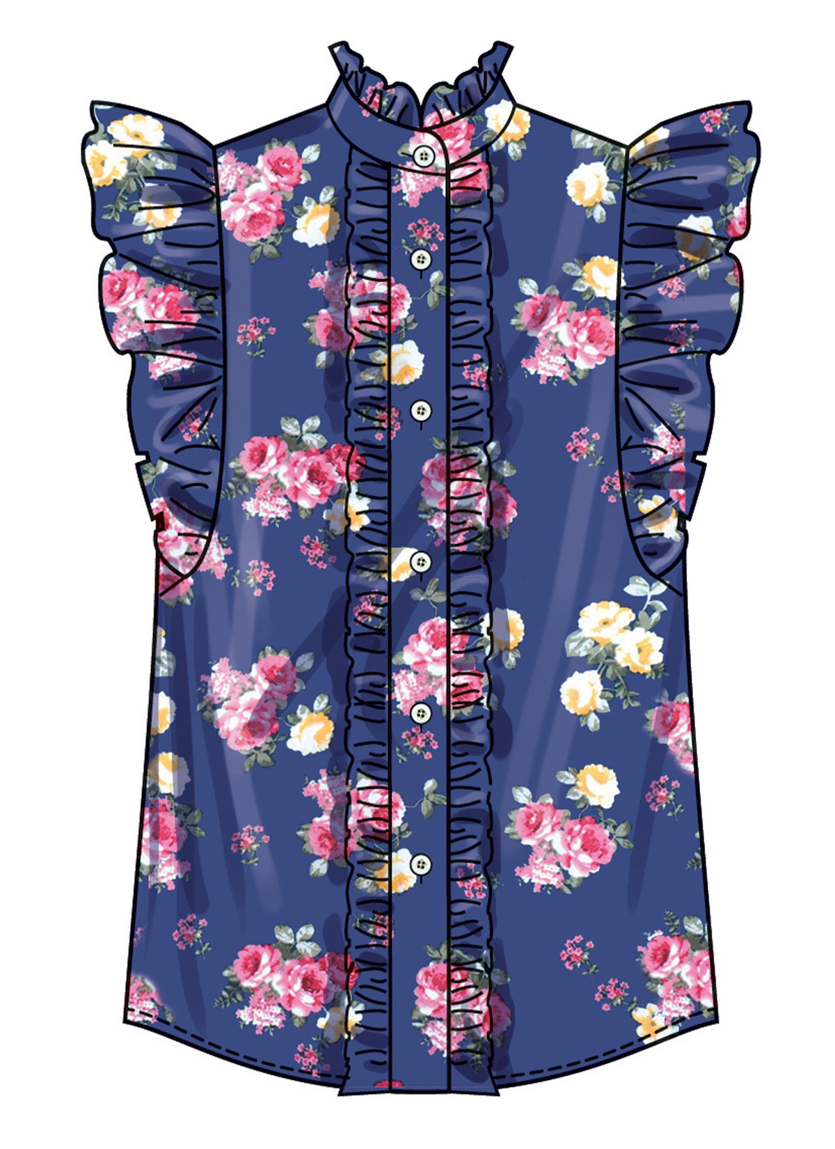 Simplicity S3134 sewing pattern envelope showing a top or waistcoat