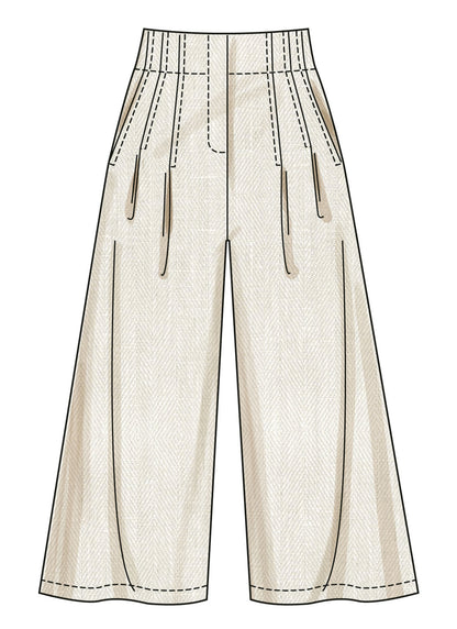 Simplicity S3137 sewing pattern envelope showing a skirt or trousers
