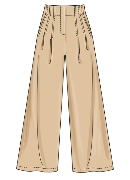 Simplicity S3137 sewing pattern envelope showing a skirt or trousers