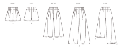 Simplicity S3137 sewing pattern envelope showing a skirt or trousers