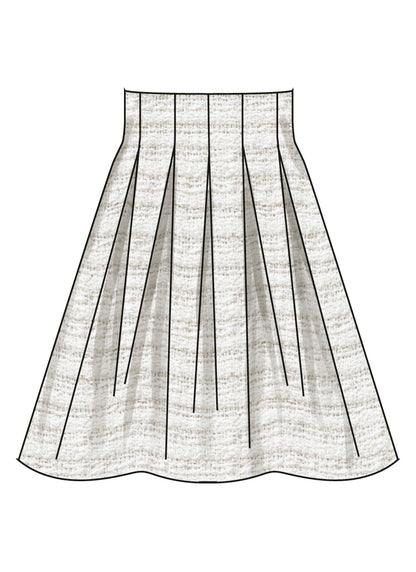 Simplicity S3139 sewing pattern envelope showing a skirt or trousers