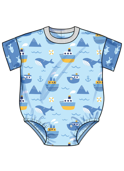 Simplicity S3144 sewing pattern envelope showing baby casual wear