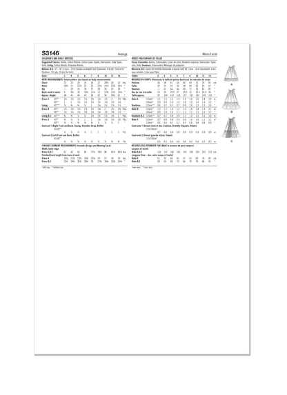Simplicity S3146 sewing pattern envelope showing a dress