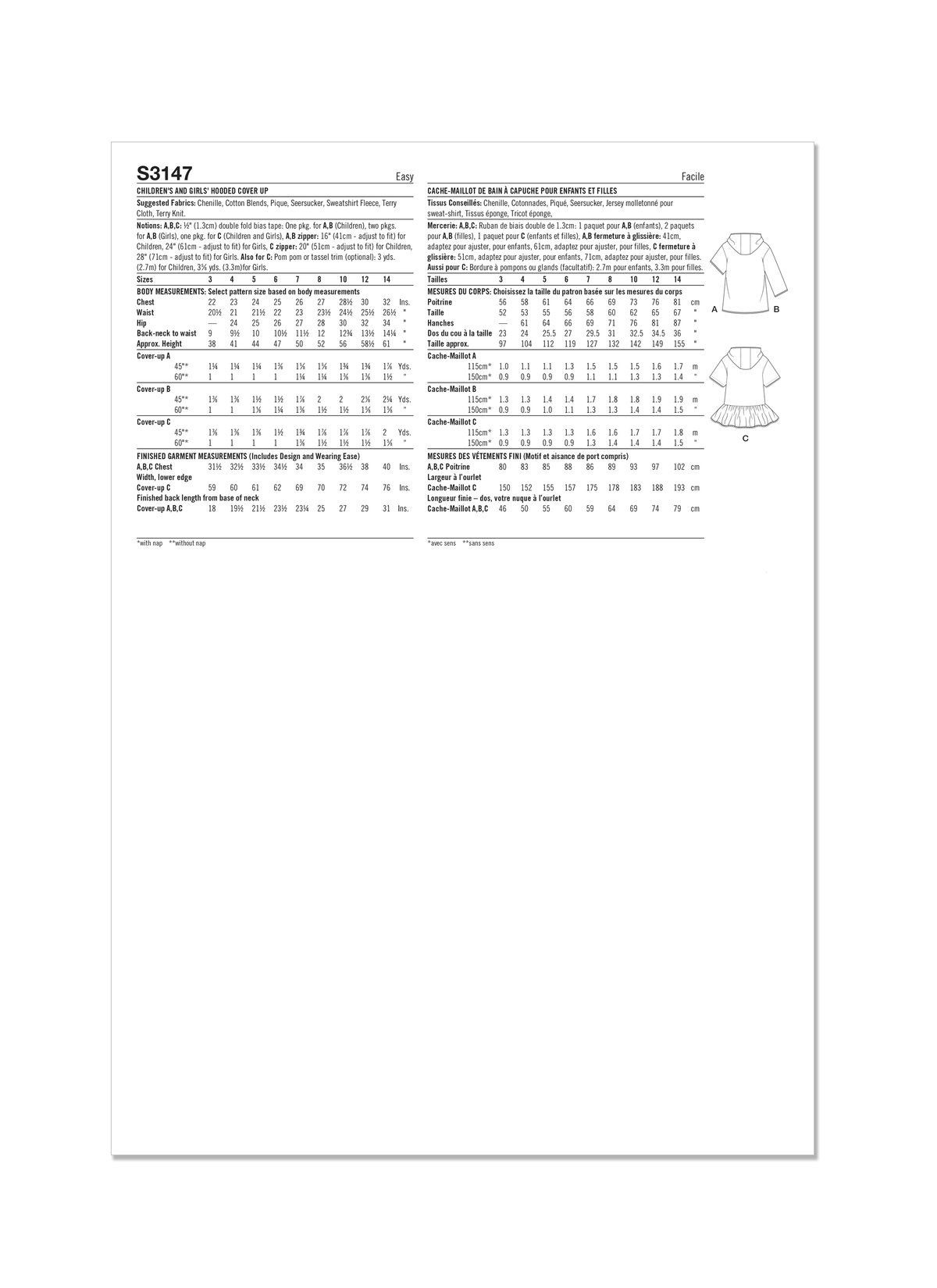 Simplicity S3147 sewing pattern envelope showing a dress