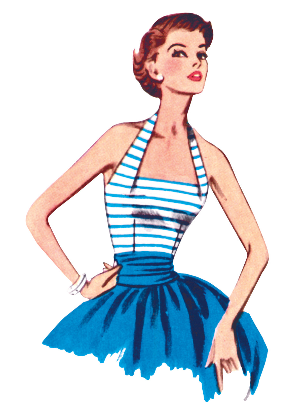 Simplicity S3152 sewing pattern envelope showing a 1950s style halter or strapless bodice