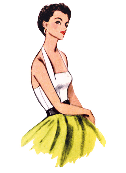 Simplicity S3152 sewing pattern envelope showing a 1950s style halter or strapless bodice