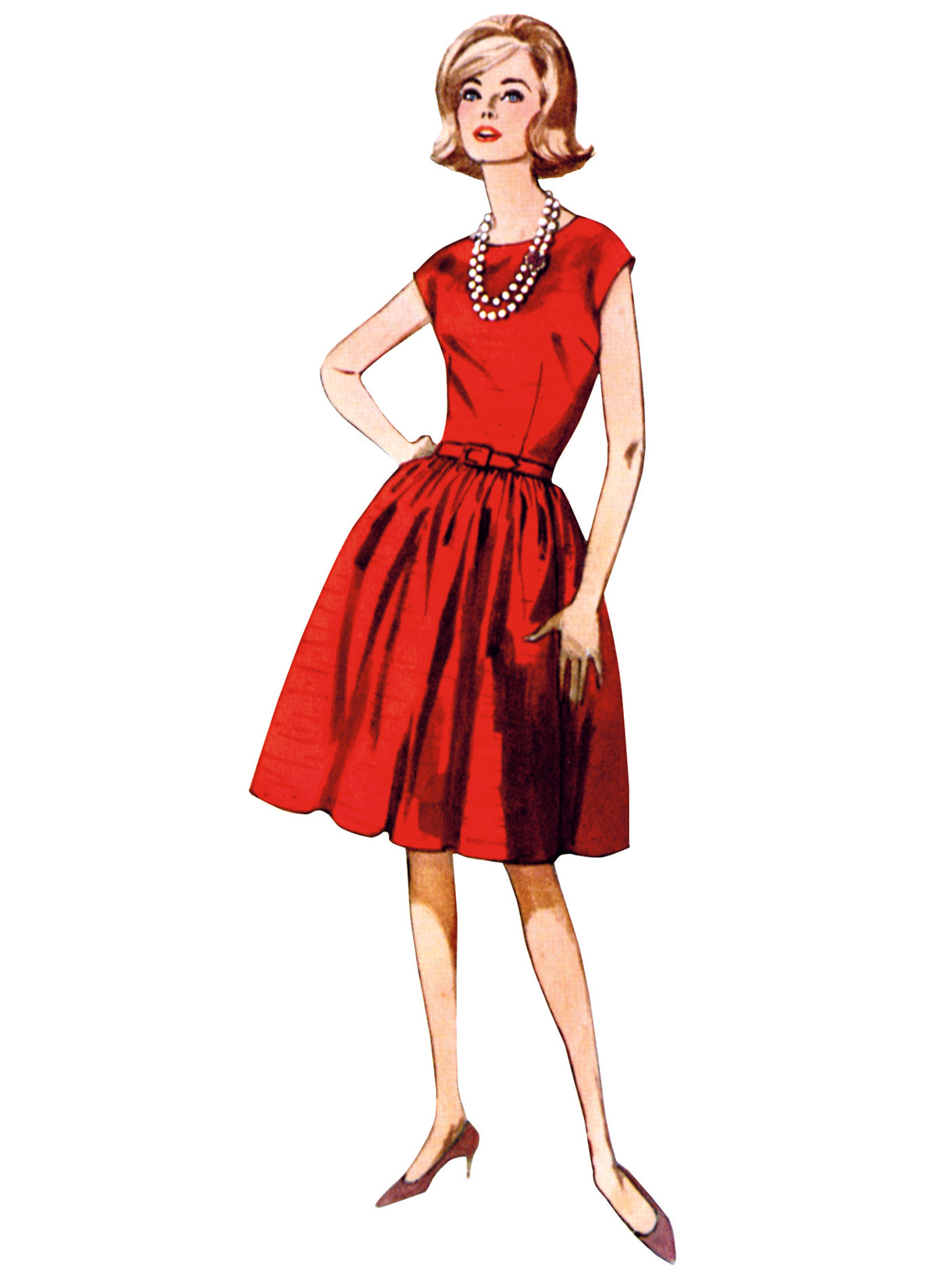 Simplicity S3153 sewing pattern envelope showing a 1960s style one-piece jiffy dress