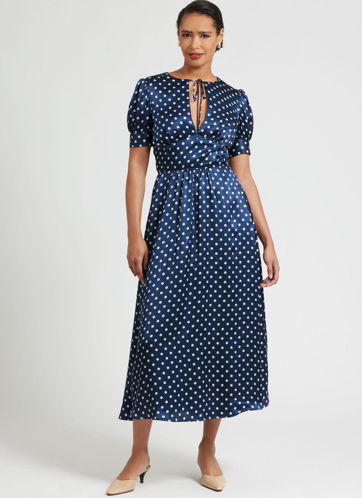 Simplicity S3163 pattern envelope showing a fit and flare dress with split neckline