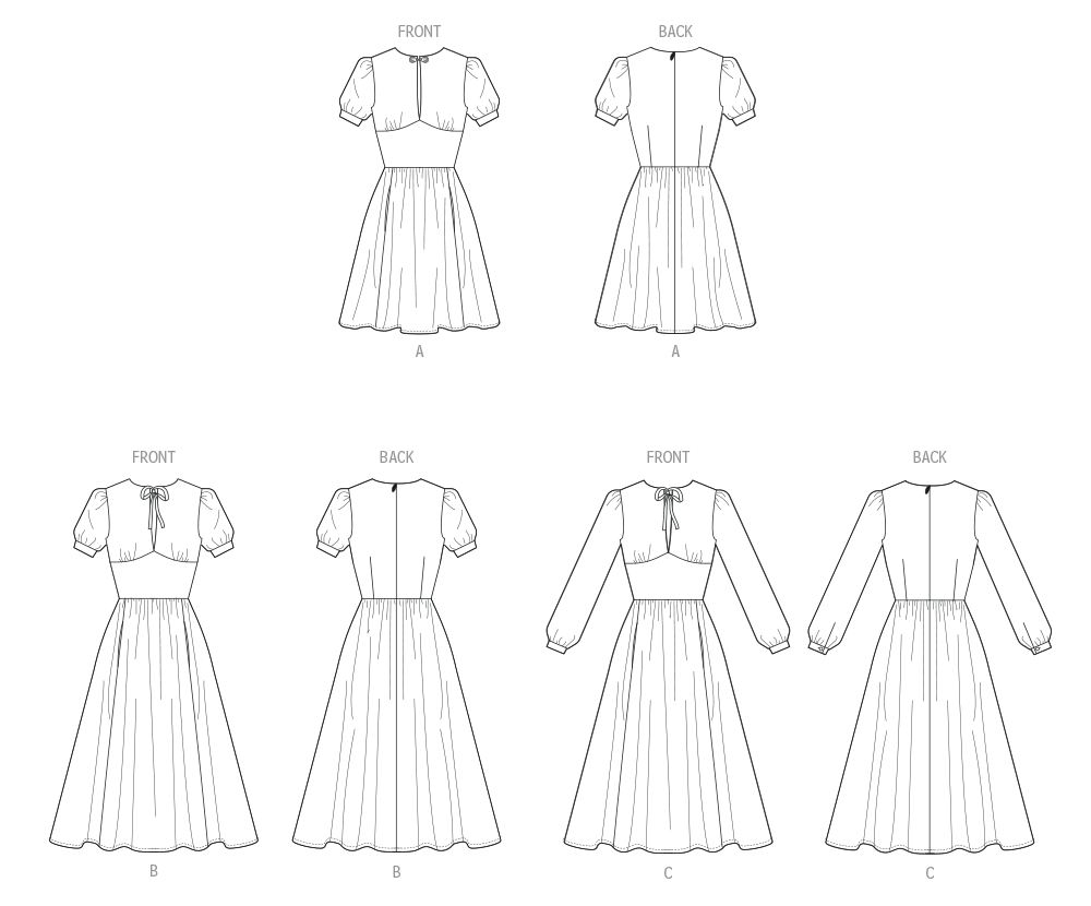 Simplicity S3163 pattern envelope showing a fit and flare dress with split neckline
