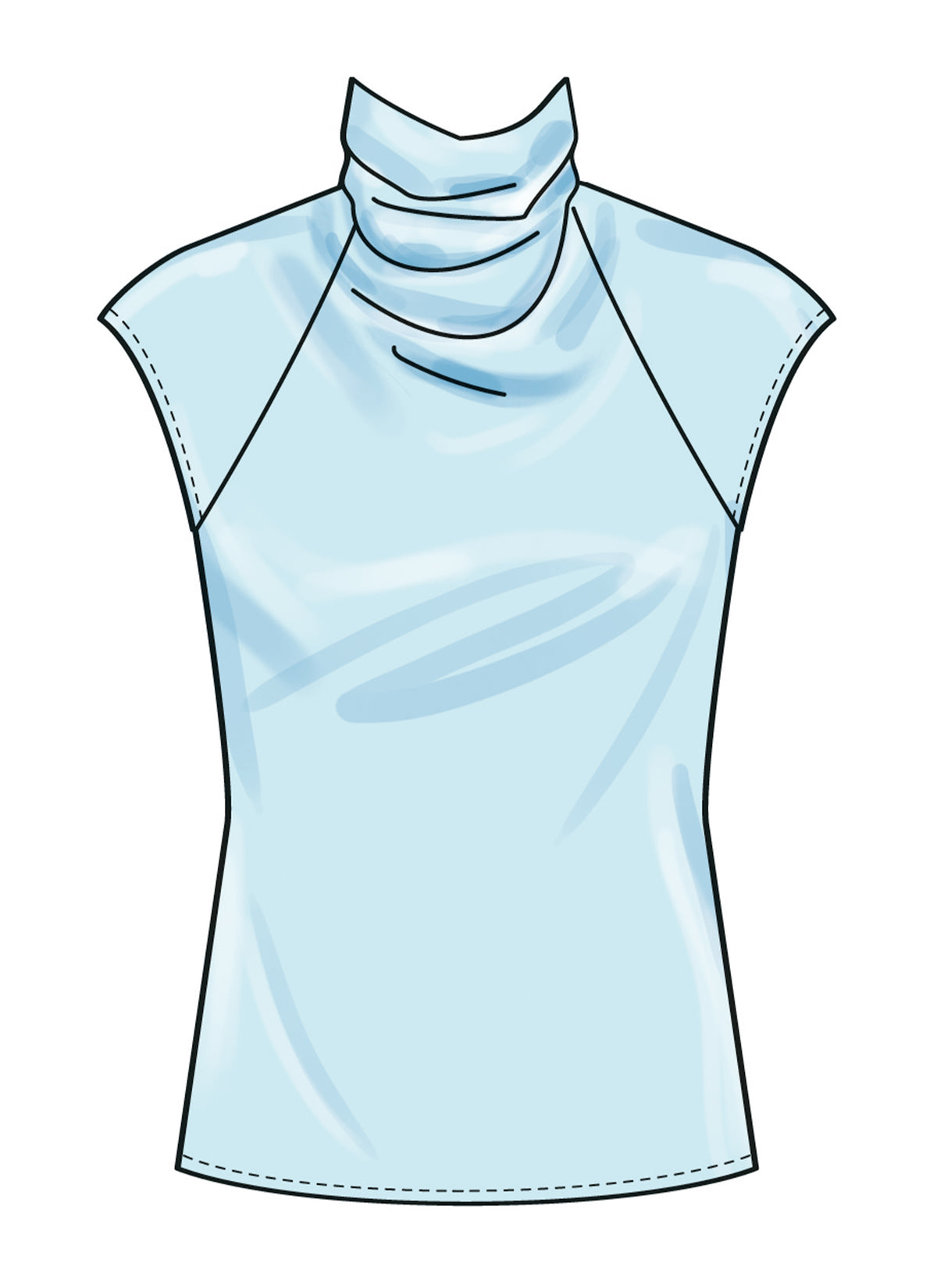 Simplicity S3166 pattern envelope showing cowl neck tops