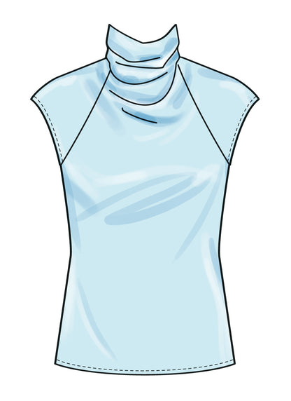 Simplicity S3166 pattern envelope showing cowl neck tops