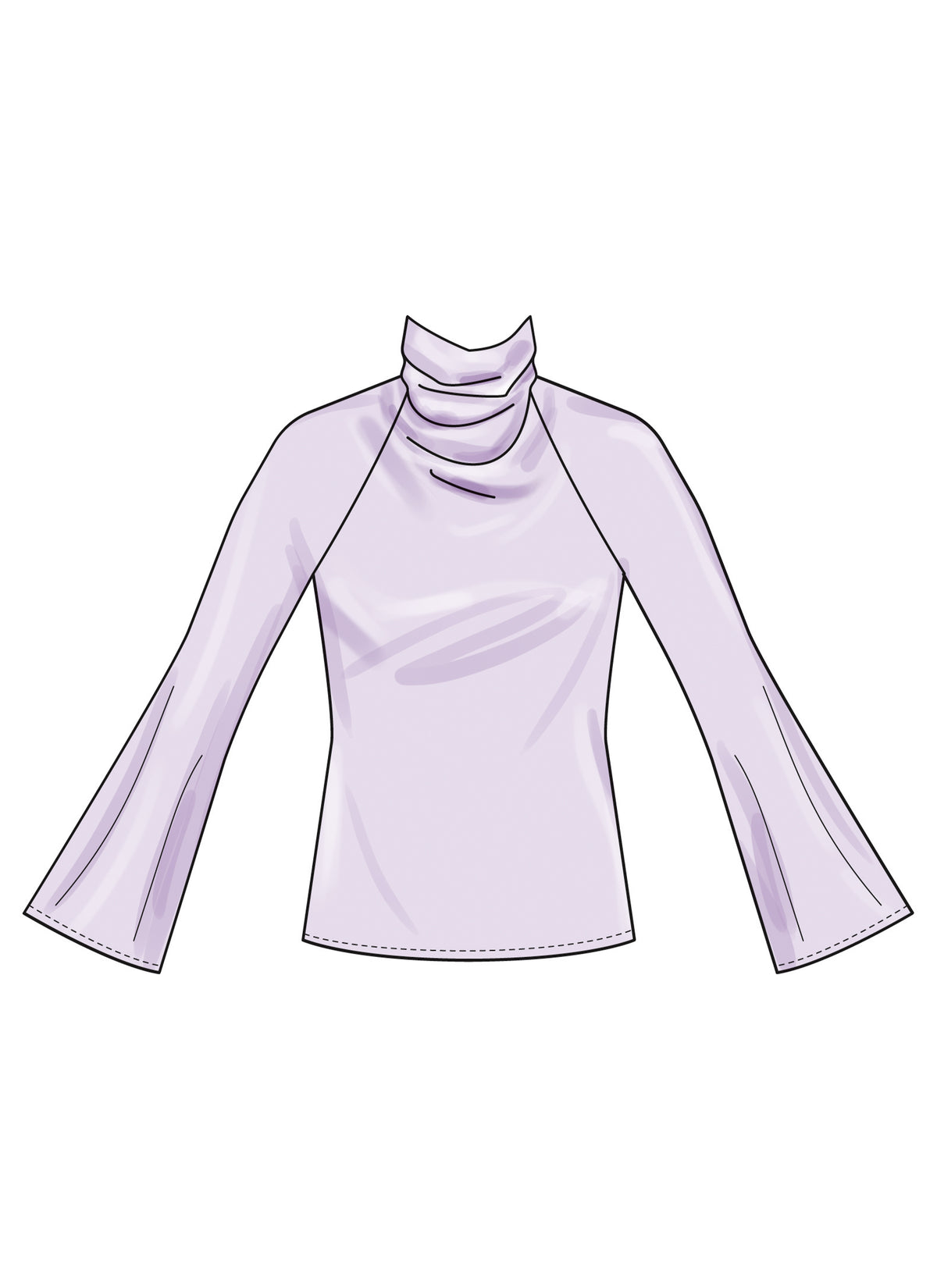 Simplicity S3166 pattern envelope showing cowl neck tops