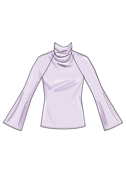 Simplicity S3166 pattern envelope showing cowl neck tops