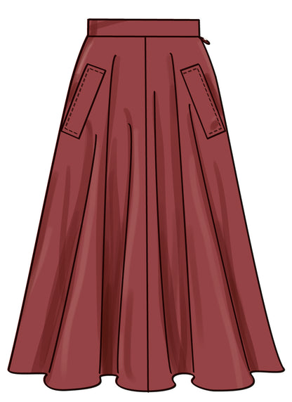 Simplicity S3169 pattern envelope showing a skirt and trousers