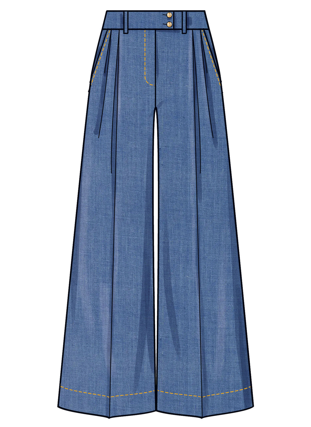 Simplicity S3170 pattern envelope showing a fly front skirt and trousers