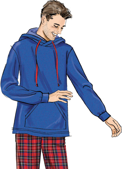 Simplicity S3173 pattern envelope showing unisex loungewear with kangaroo pocket