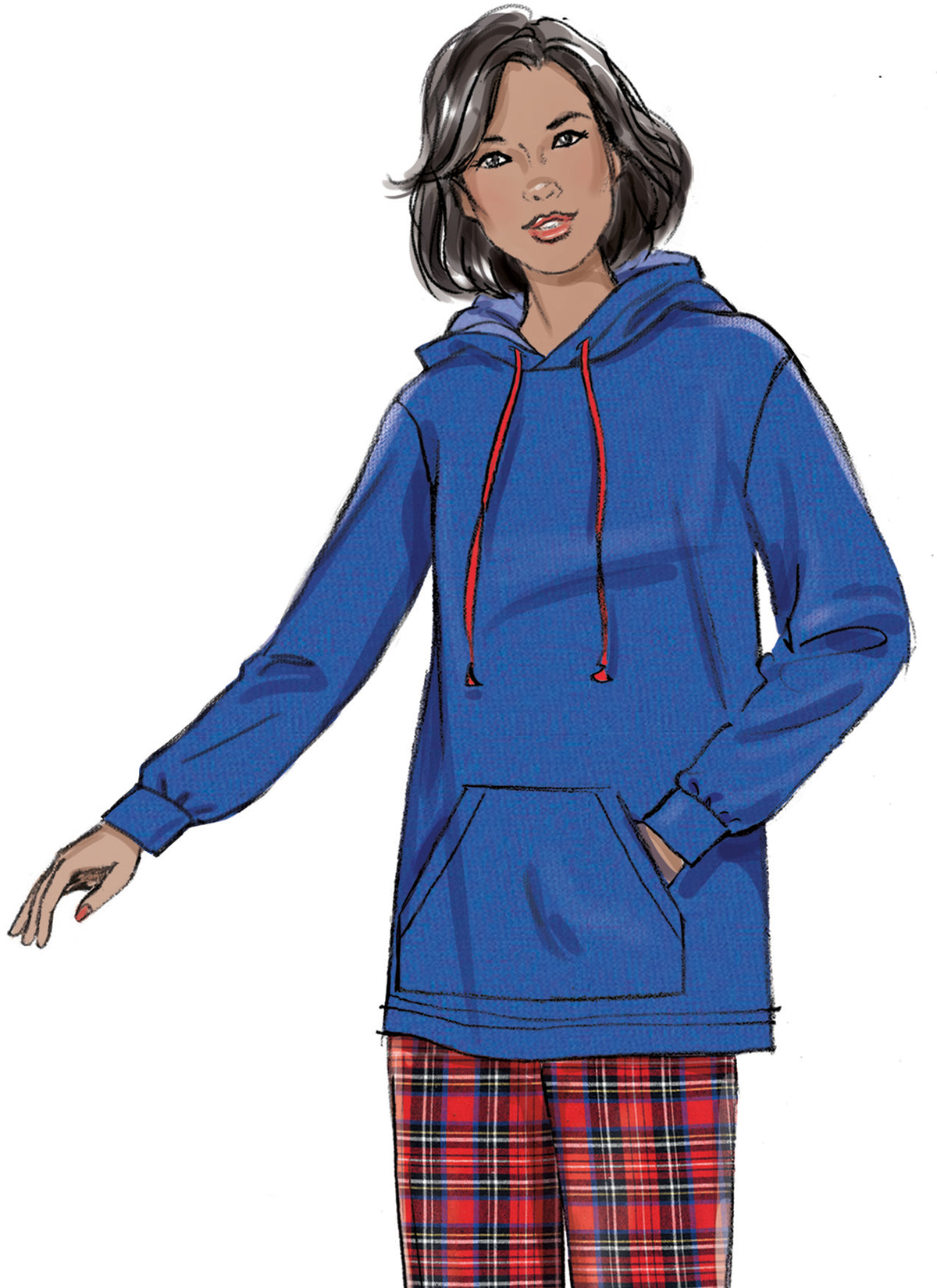 Simplicity S3173 pattern envelope showing unisex loungewear with kangaroo pocket