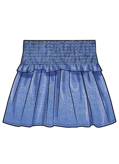 Simplicity S3175 pattern envelope showing high-waisted girls' skirts