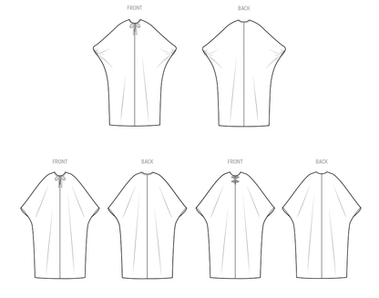 Simplicity S3179 pattern envelope showing a vintage caftan dress
