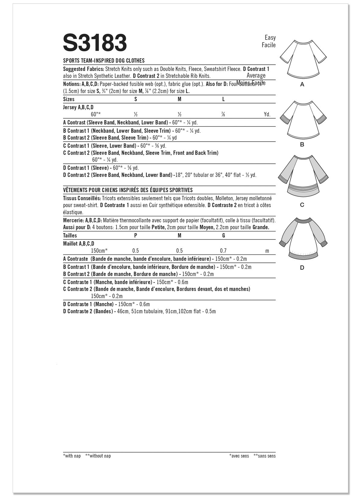 Simplicity S3183 pet sewing pattern envelope