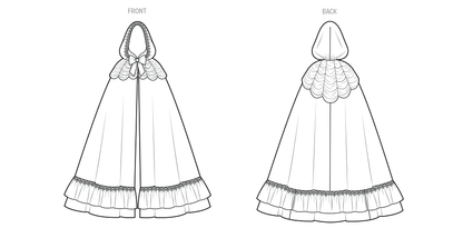 Simplicity S3190 pattern envelope showing misses' costumes with ruffles and bow
