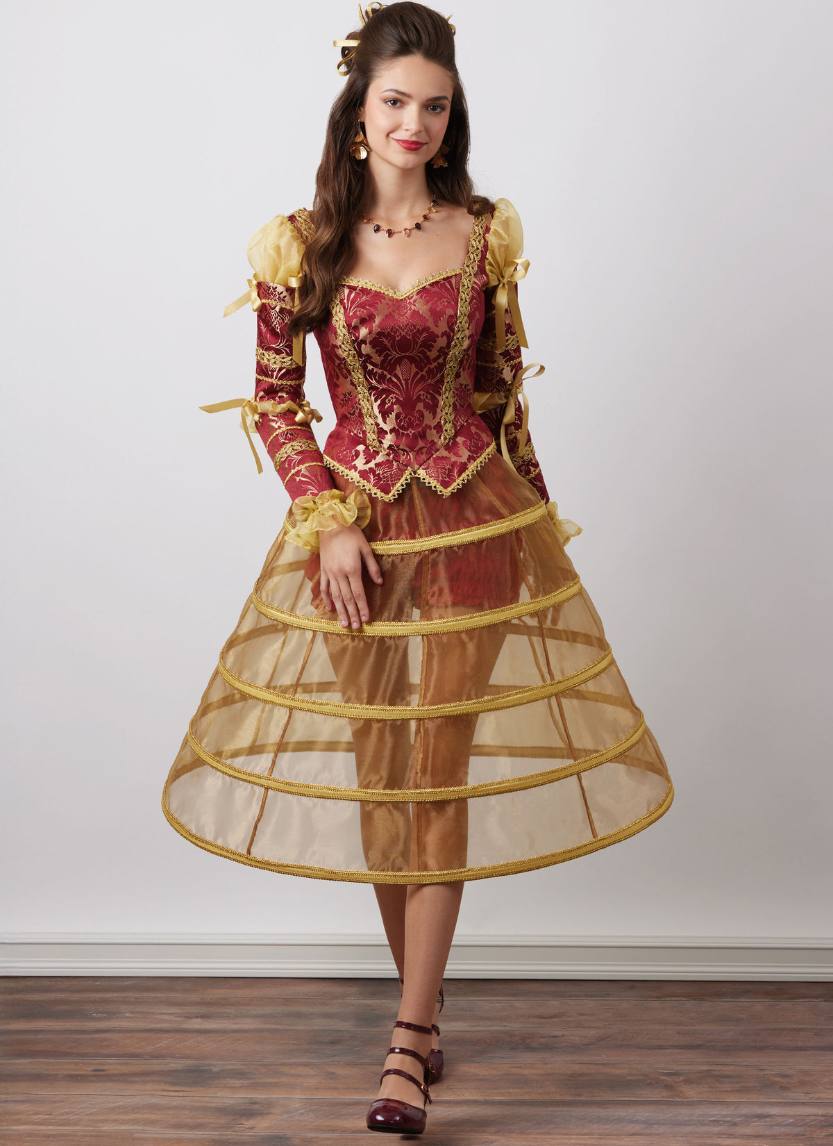 Simplicity S3192 pattern envelope showing hooped costume skirts