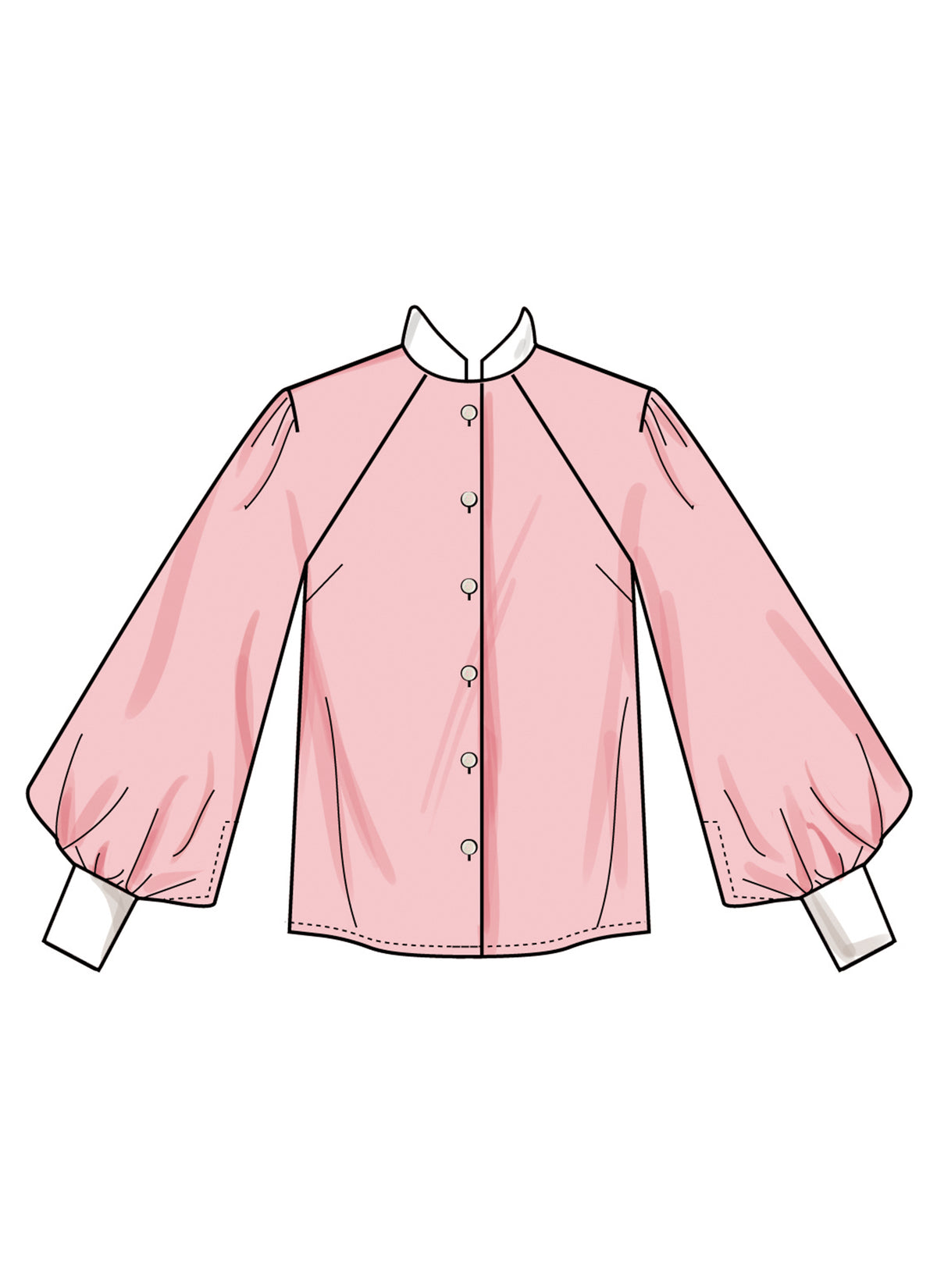 Simplicity S3195 pattern envelope showing blouses with bow tie collars