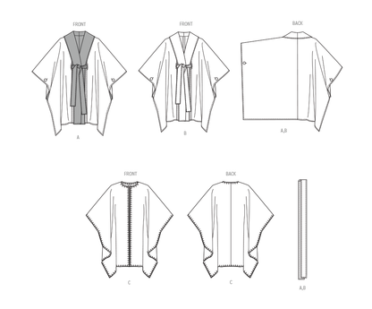 Simplicity S3197 pattern envelope showing open front jackets