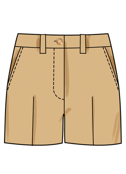 Simplicity S3199 pattern envelope showing low-rise trousers and shorts
