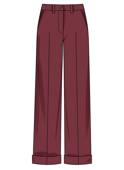 Simplicity S3199 pattern envelope showing low-rise trousers and shorts