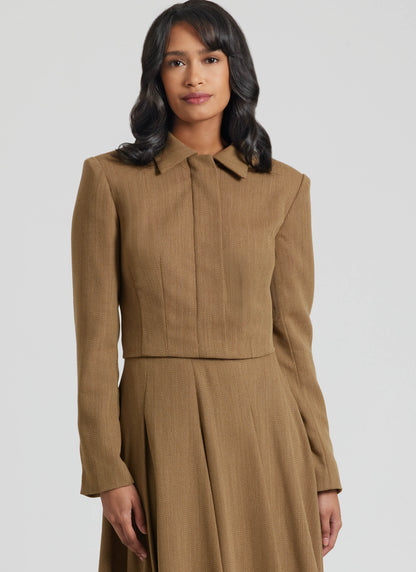 Simplicity S3201 pattern envelope showing tailored jackets with pointed collars