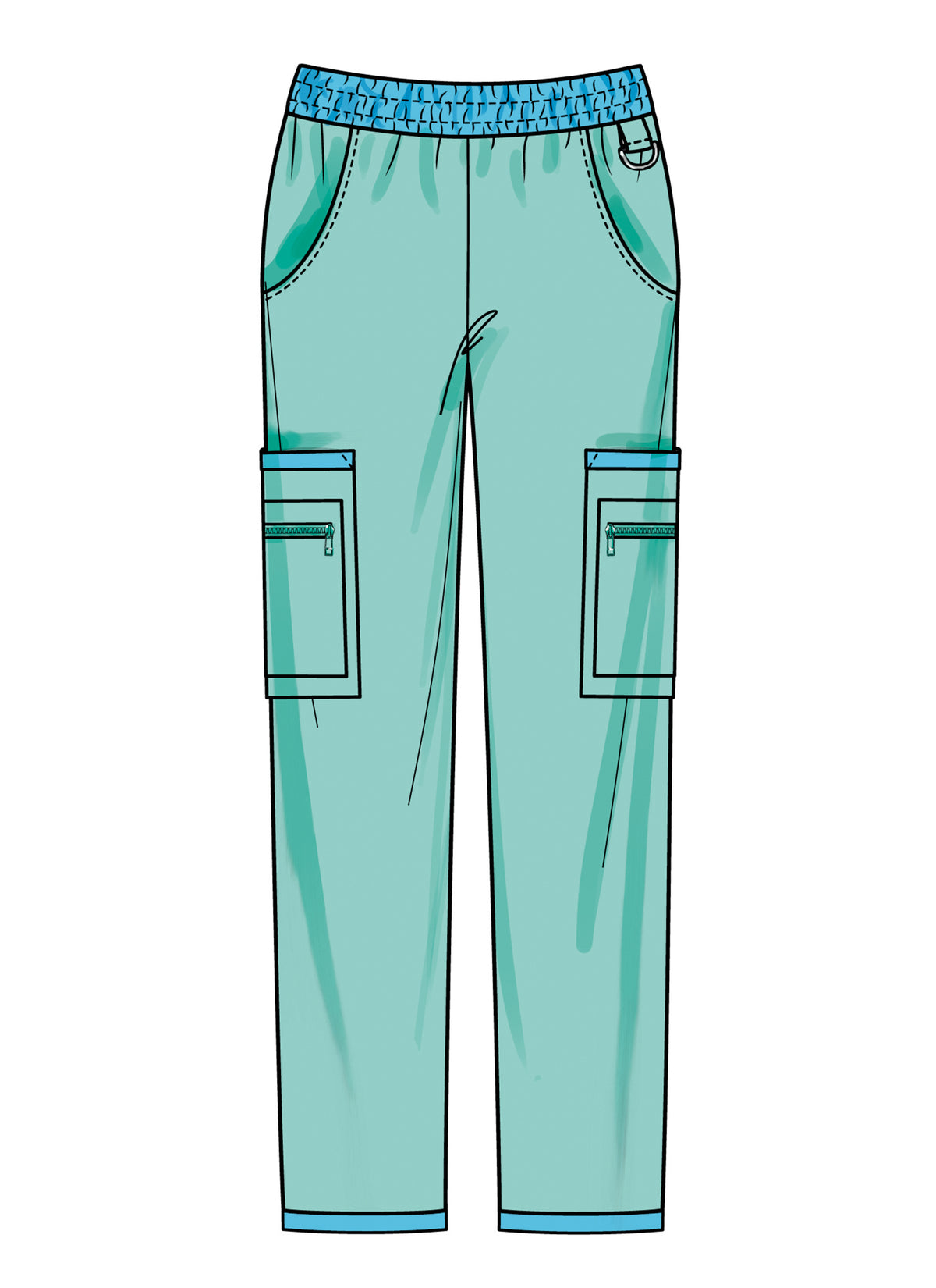 Simplicity S3203 pattern envelope showing unisex utility tops with pockets