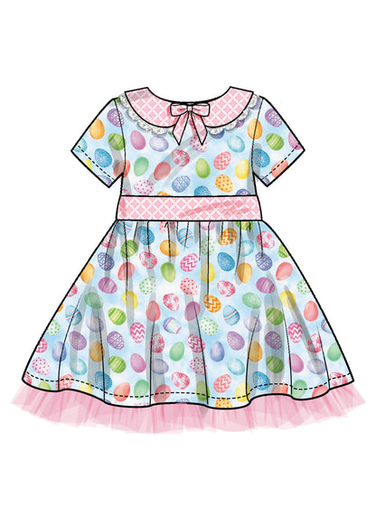 Simplicity S3209 pattern envelope showing children's holiday dresses