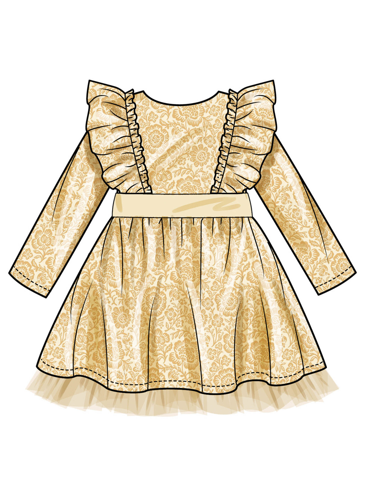 Simplicity S3209 pattern envelope showing children's holiday dresses