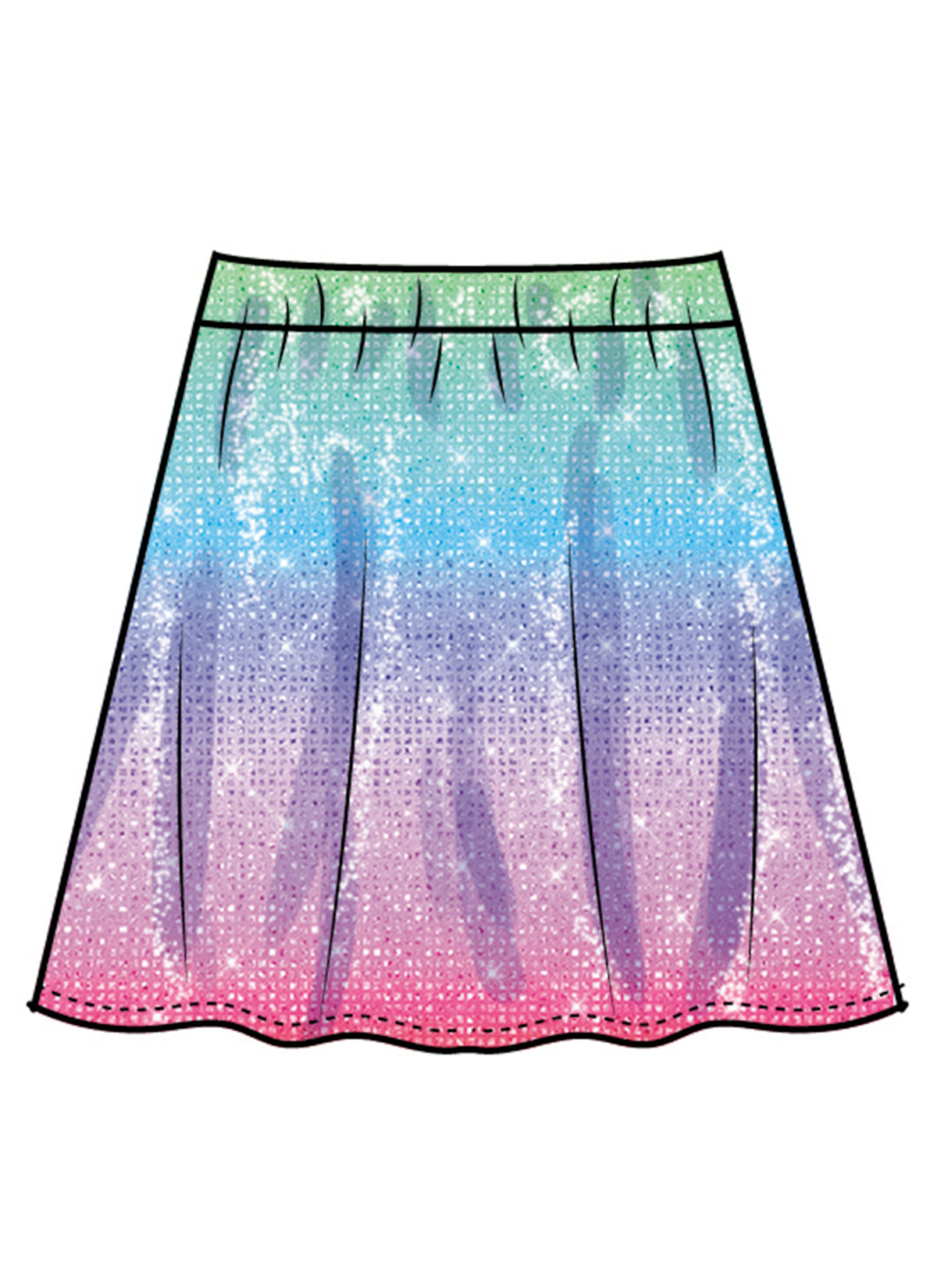 Simplicity S3210 pattern envelope showing girls' sequin two-piece dresses